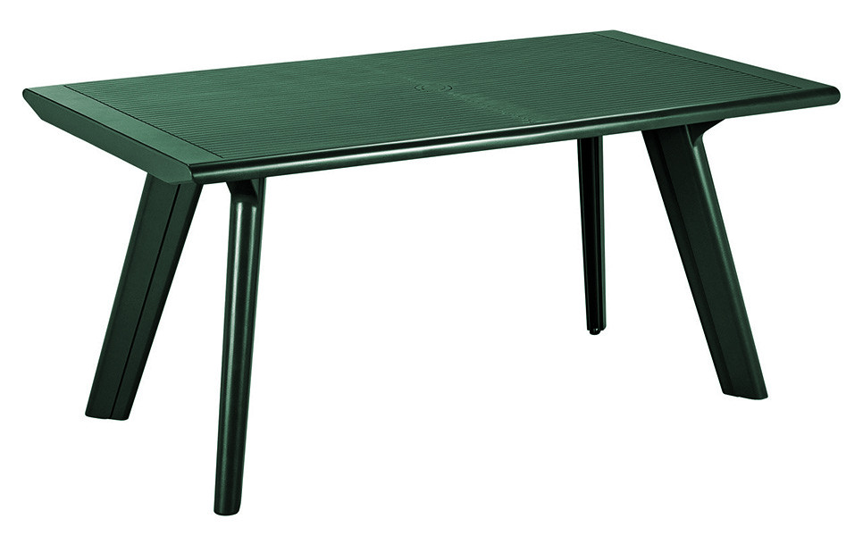 Стол садовый обеденный Dante пластик зеленый, 160х90х73 см (Time Eco TM)