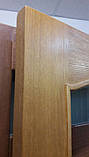 Міжкімнатні двері шпоновані дубом "Ваш Стиль" модель Капрі ПЗ світлий горіх із врізкою фурнітури, фото 5
