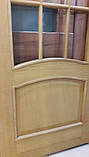 Міжкімнатні двері шпоновані дубом "Ваш Стиль" модель Капрі ПЗ світлий горіх із врізкою фурнітури, фото 6