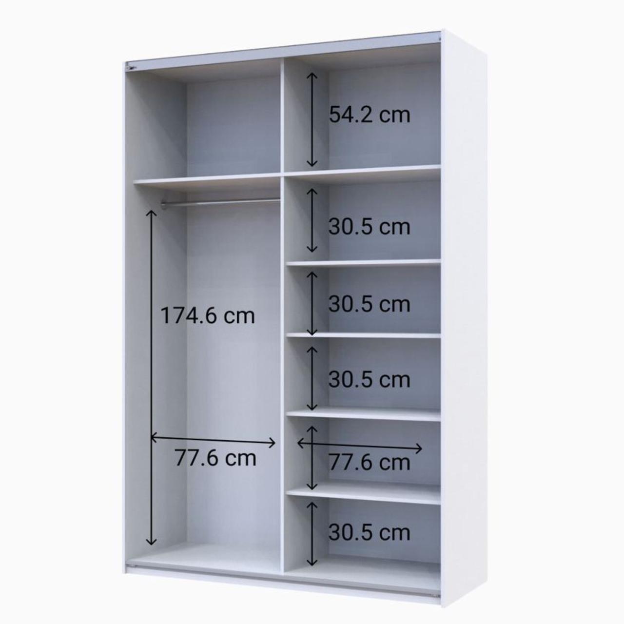 Шафа купе Doros G-Caiser Білий Дуб Евок 2 ДСП 160х60х240 (42005073) 2