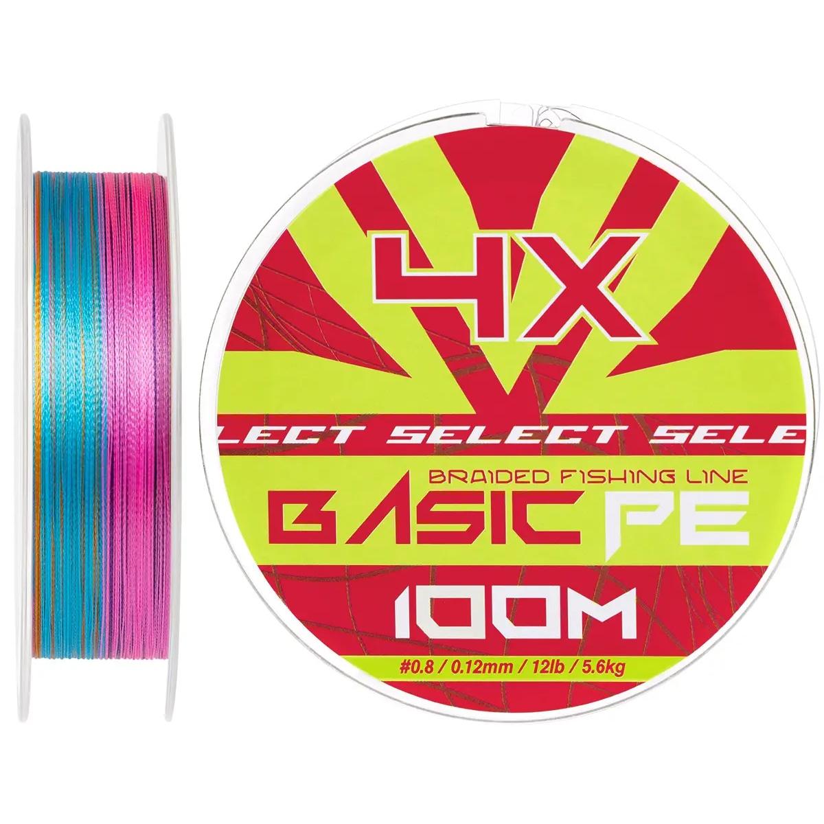 Шнур Select Basic PE 100m (різнокольоровий) #0.8/0.12mm 12lb/5.6kg, фото 1