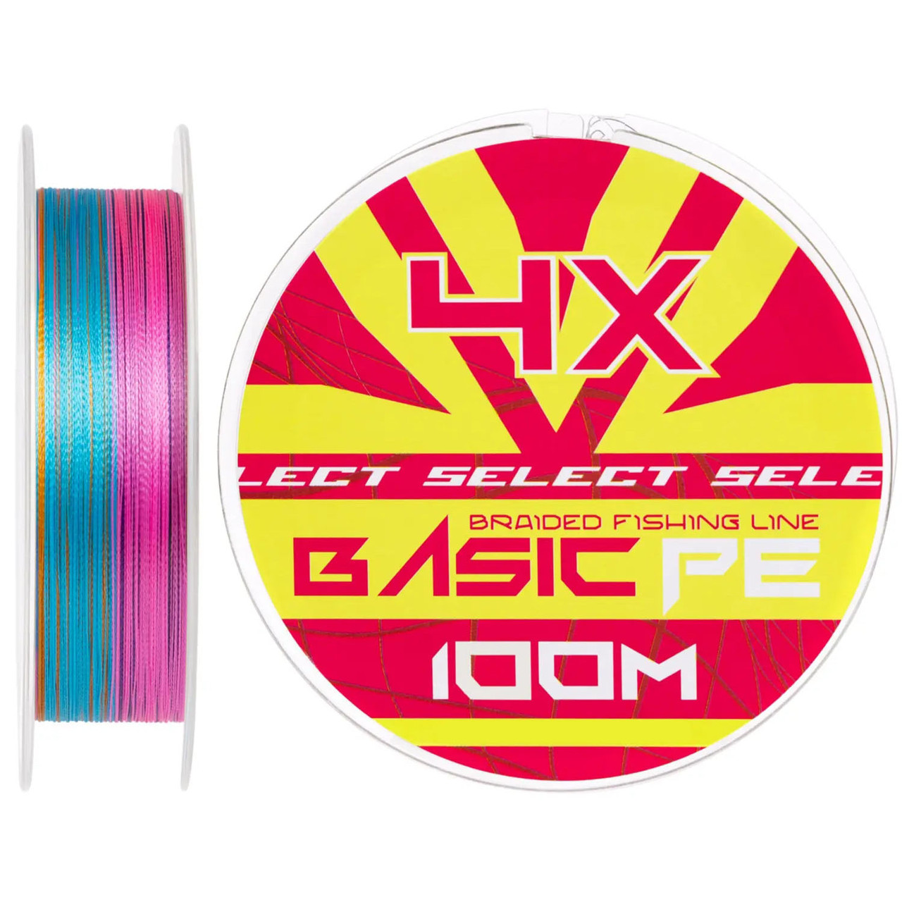 Шнур Select Basic PE 100m (різнокольоровий) #3.0/0.26mm 45lb/20.8kg, фото 1