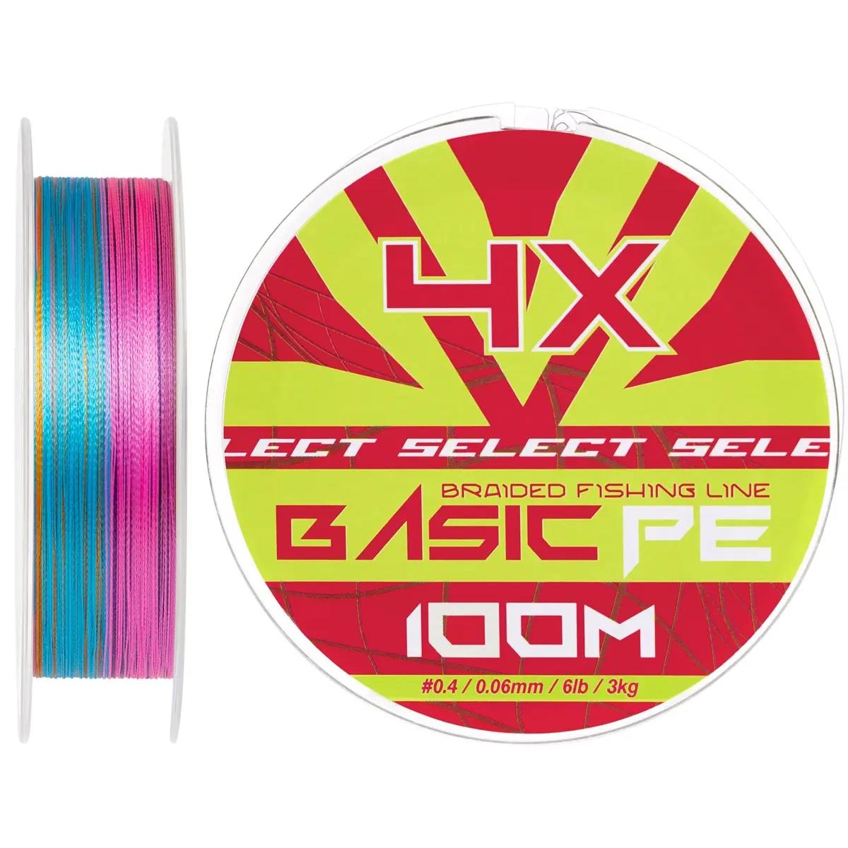 Шнур Select Basic PE 100m (різнокольоровий) #0.4/0.06mm 6lb/3kg, фото 1