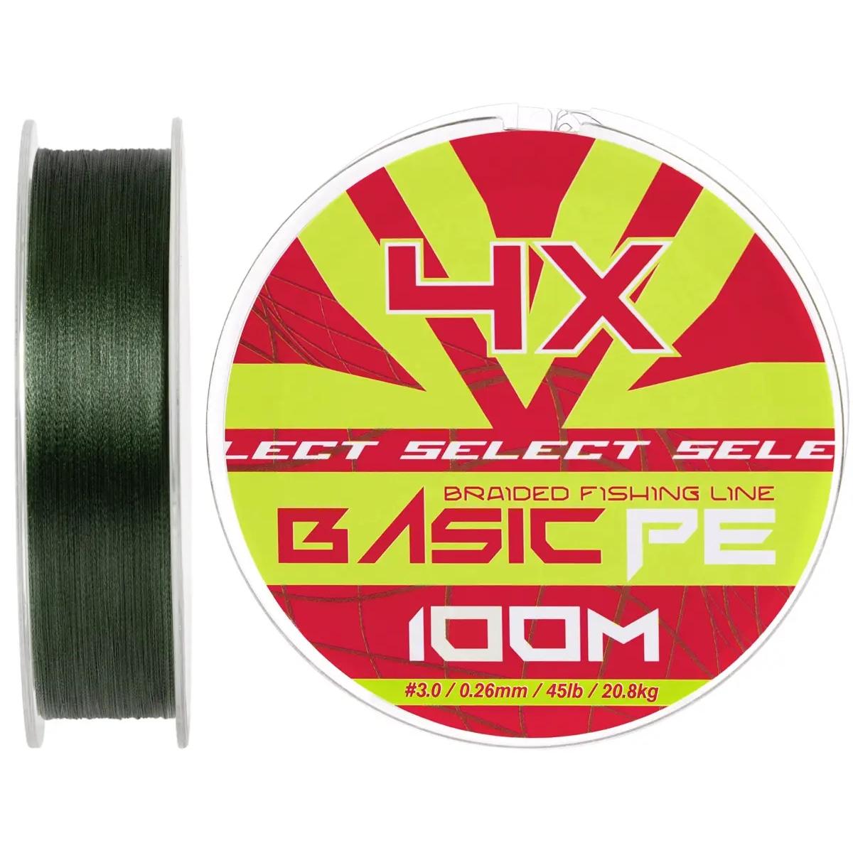 Шнур Select Basic PE 100m (темно-зелений) #3.0/0.26mm 45lb/20.8kg, фото 1