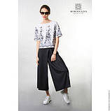 Бриджі жіночі з льону. Капрі лляні широкі з підтяжками й без, фото 2