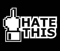 Вінілова наклейка — жест ( Fuck Hate This) (від 5х15 см)