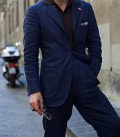 Лляний костюм для випускника. Колір льону на вибір. Розмір 42-74+ плазайз