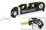 Лазерний рівень нівелір Fixit Laser Level Pro 3, лазерний рівень, рідинний рівень, рулетка 2.5 м, фото 3