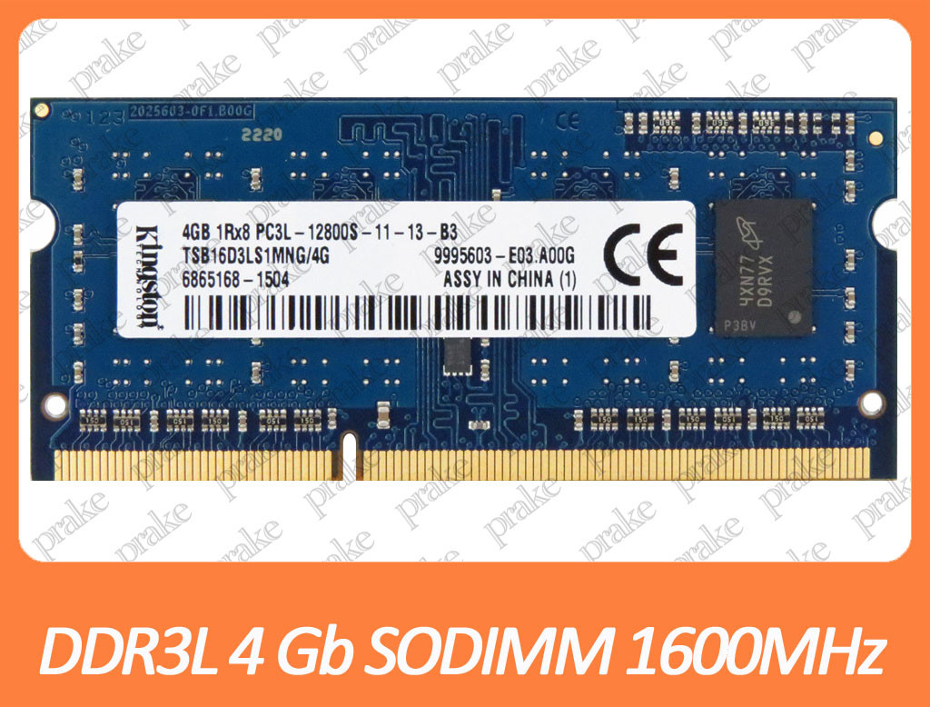 DDR3L 4GB 1600 MHz (PC3L-12800) SODIMM різні виробники