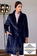 Шуба-пальто из меха канадской норки SAGA FURS superior, длина 100 см