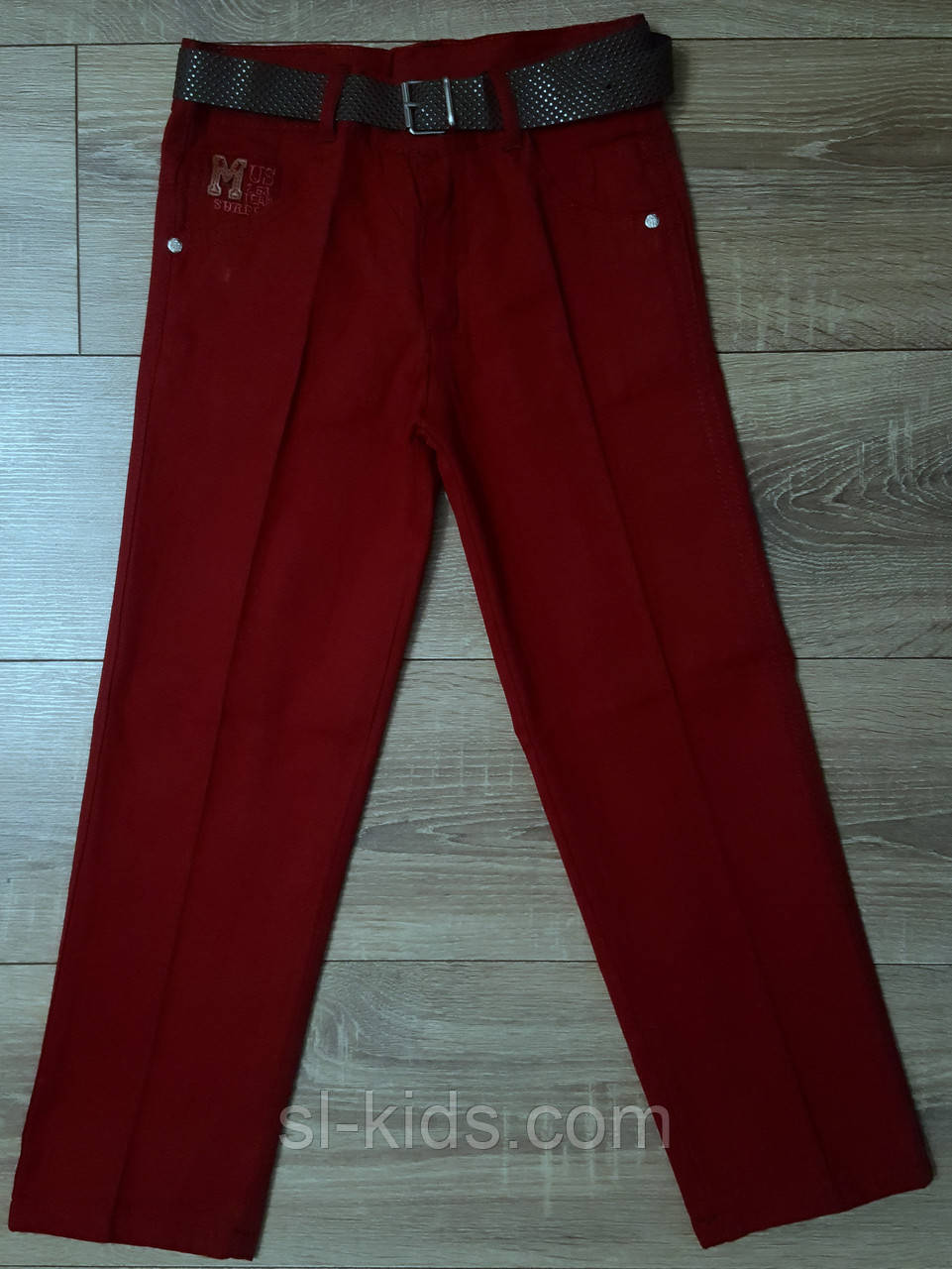 Штани, джинси для хлопчика 8-12 років (червоні) опт пр.Туреччина