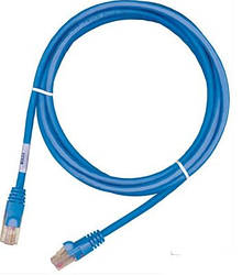 Патч-корд RJ45, 568B-P, UTP, PowerCat 5e, LSZH 0.5 м, Блакитний