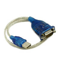 Переходник c USB в COM порт (RS232, DB9) удлиненный с кабелем