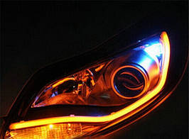 60 см. гнучкі дхо Flexible DRL ходові вогні з функцією повороту. Цена за ПАРУ