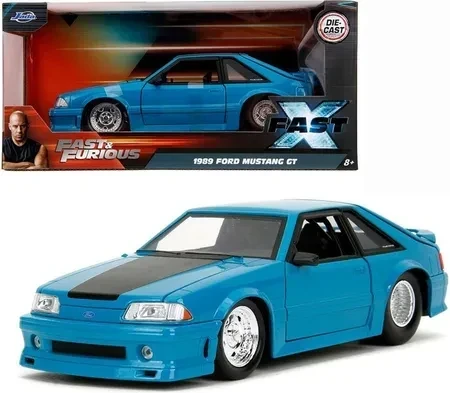Іграшка Jada Toys 1989 Ford Mustang GT чорний метал, фото 1