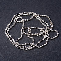 Ціна за уп./10шт. Ланцюг жетонна біжутерна L-60см d-2,5 мм купити біжутерію оптом в інтернеті