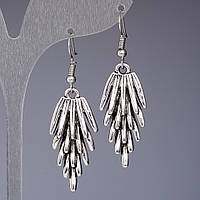 Сережки під "срібло" Їжачки L-5 см купити біжутерію дешево гуртом в інтернеті