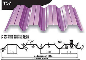 Профнастил для покрівлі Т-57