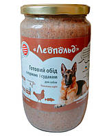 Влажный корм, Леопольд, для собак, Готовый обед курица и судак, консерва, 670 г (*)