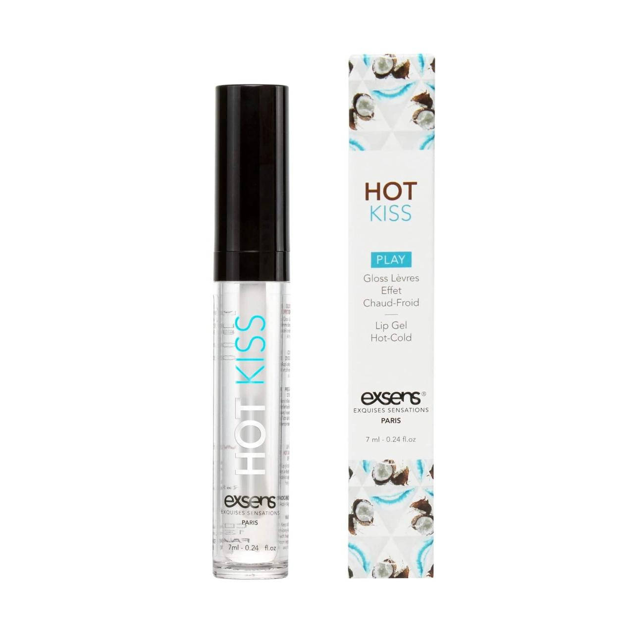 

Стимулирующий блеск для губ, Exsens Coconut Hot Kiss, с охлаждающим эффектом,15 мл