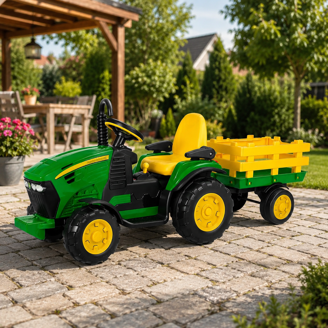 John Deere Peg Perego – ДЕТСКИЙ ТРАКТОР электромобиль с пультом управления 12В – с реалистичным дизайном