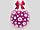 Куля упаковка прозора "Квіточки" Розмір: 18" (45 см). Пр-во:"Gemar Balloons" (Італія), фото 2