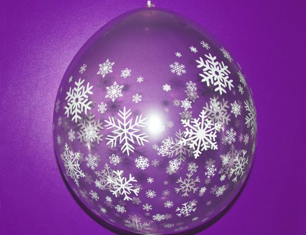 Куля упаковка прозора "Сніжинки" Розмір: 18" (45 см). Пр-во:"Gemar Balloons" (Італія)