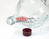 Пляшка 2,0 л скляна з пластиковою кришкою "Виноград", фото 3