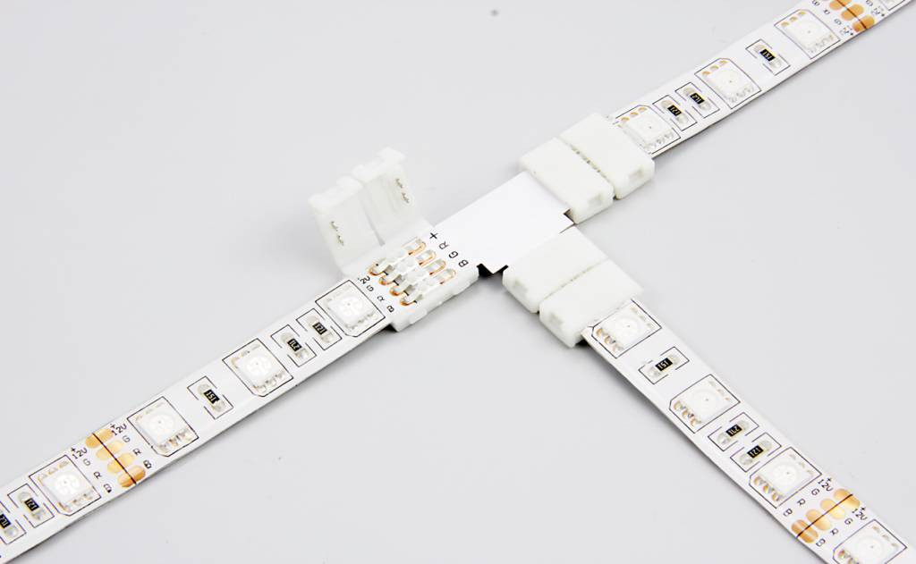 Конектор Т для світлодіодної стрічки SMD 5050 RGB