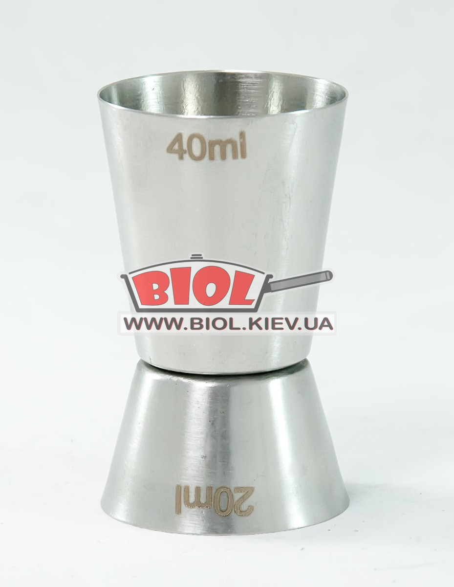Джиггер 20/40 мл із неіржавкої сталі, фото 1