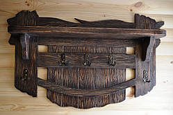 Вішалка настінна під старовину в темному кольорі