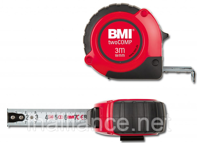 Рулетка вимірювальна 3 метри twoCOMP BMI 472341021