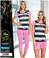 Комплект трійка футболка+шорти+бриджі "Lady Lingerie" Туреччина