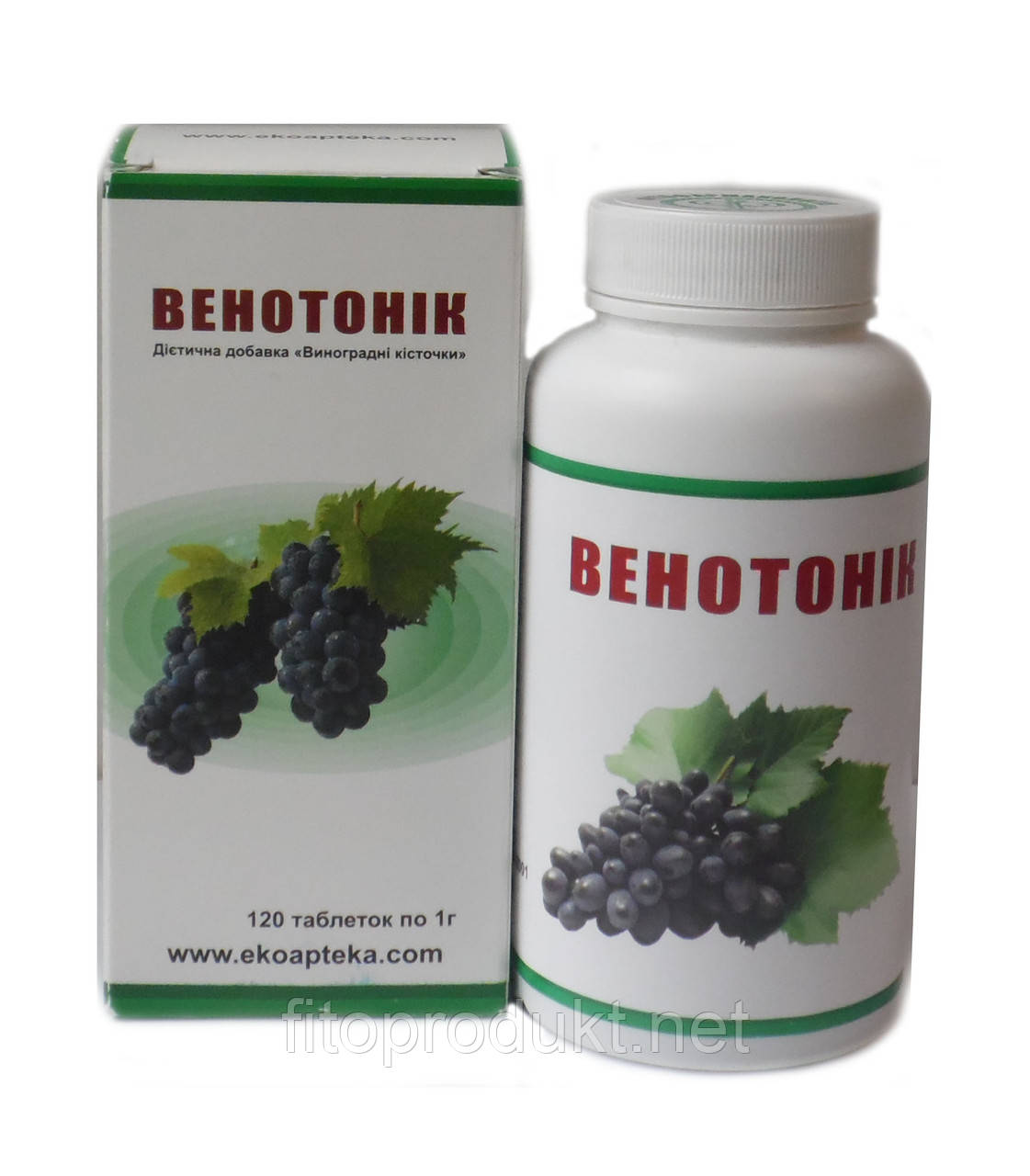 Венотонік БАД виноградної кісточки 120 таблеток Фітофармакологія