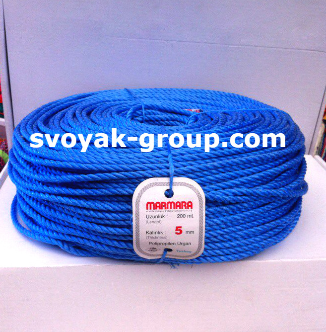 Мотузка Мармара (Туреччина) 5 мм/200 м. Синя, зелена.
