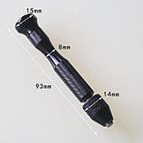 Міні дриль ручний №5Ч затискач від 0.3 до 3.2мм кулачковий патрон мікро свердло хобі Dremel, фото 4