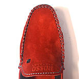 Замшеві мокасини чоловічі стильні червоні весняна взуття Rosso Avangard Alberto Red, фото 9