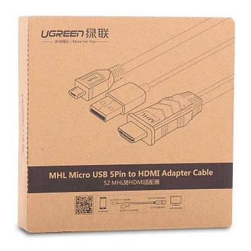 MHL 1.0 HDMI HDTV адаптер Micro USB 5 Pin Ugreen Оригінал