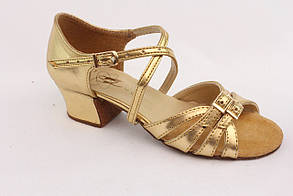Дитячі туфлі для танців золоті