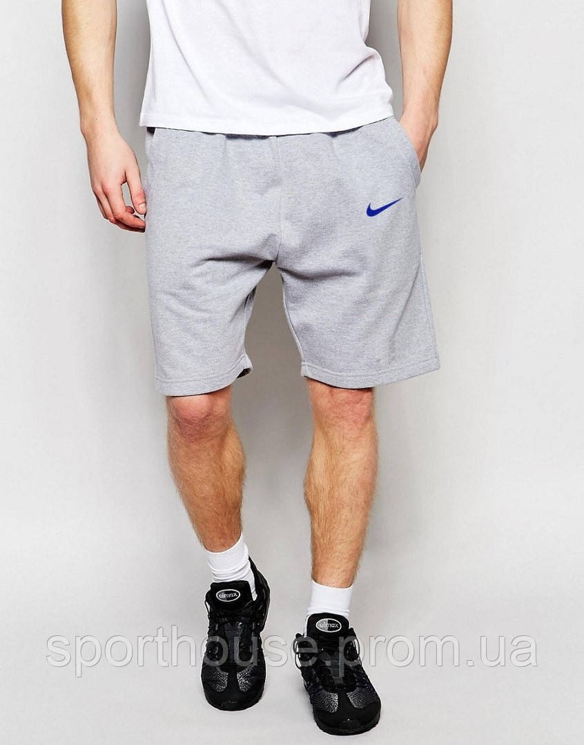 Чоловічі шорти Nike, чоловічі шорти Найк, спортивні шорти, брендові, брендові шорти чоловічі сірі S