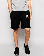 Летние мужские спортивные шорты Рибок, шорты Reebok трикотажные, S черные
