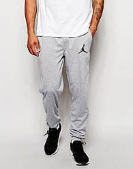 Спортивні штани Jordan, Джордан, чоловічі, трикотажні, весна/осінь, сірого кольору, S