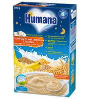 Молочная каша цельнозерновая с бананом с 6 месяцев Humana(Хумана), 200 гр.