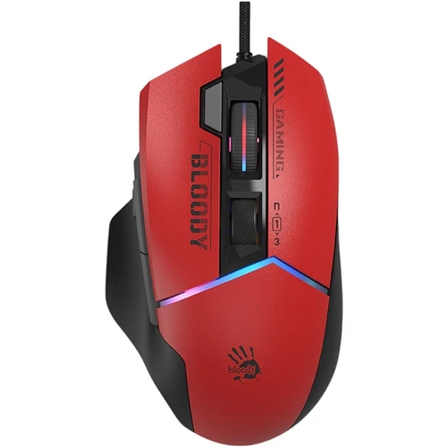 Комп'ютерна миша A4tech Bloody W95 Ultra Оптична, RGB підсвічування, 8 програмованих кнопок Червона (W95UR), фото 1
