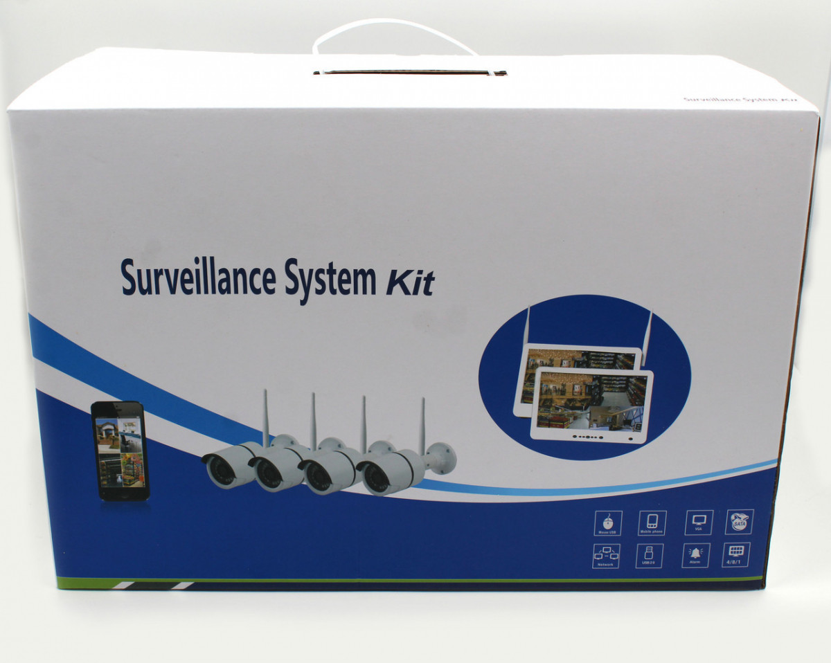 Рег+ Камери DVR KIT LCD 13'' 1304 WiFi 4ch набір на 4 камер, фото 1