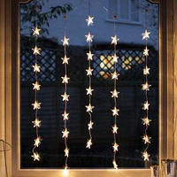 XMAS Гирлянда штора Звездопад 120L на медной пров CURTAIN 3M*180CM Теплый Белая WW