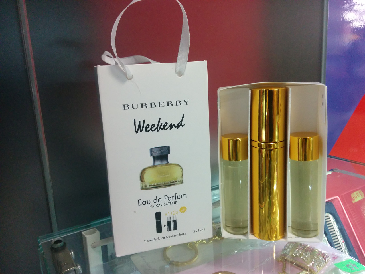 Женский мини парфюм BURBERRY WEEKEND FOR WOMEN (БАРБЕРИ ВИКЕНД ФО ВУМЕН) 3*15МЛ - фото 2 - id-p520012542