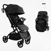 Детская прогулочная Коляска "JOY" Elegans (A-50463) черный, футкавер, подстаканник, телескопическая ручка
