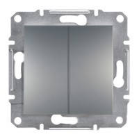 Вимикач Schneider-Electric Asfora Plus 2-клавішний сталь