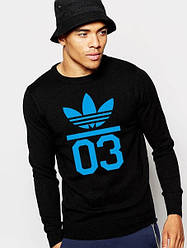 Спортивна кофта Adidas, Адідас, світшот адідас, трикотаж, чоловічий, чорного кольору, XS